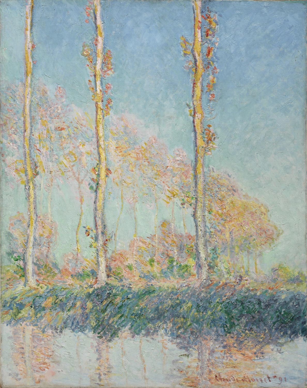Poplars, Autumn, Pink Effect 1891